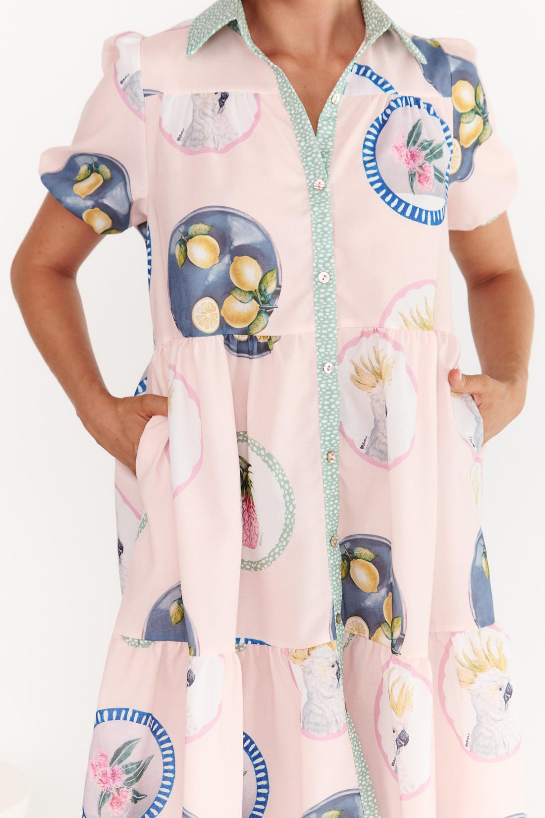 Annabel Aussie Print Cotton Dress