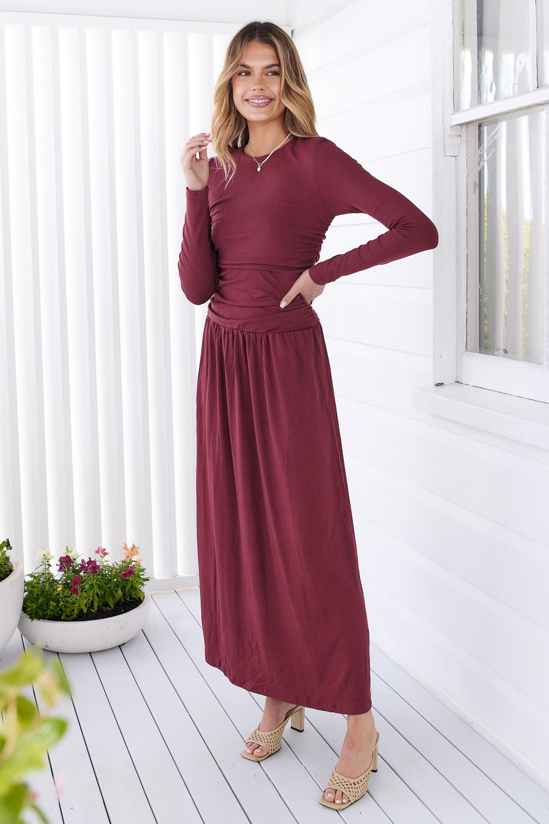 Asha Maxi Dress - Wine