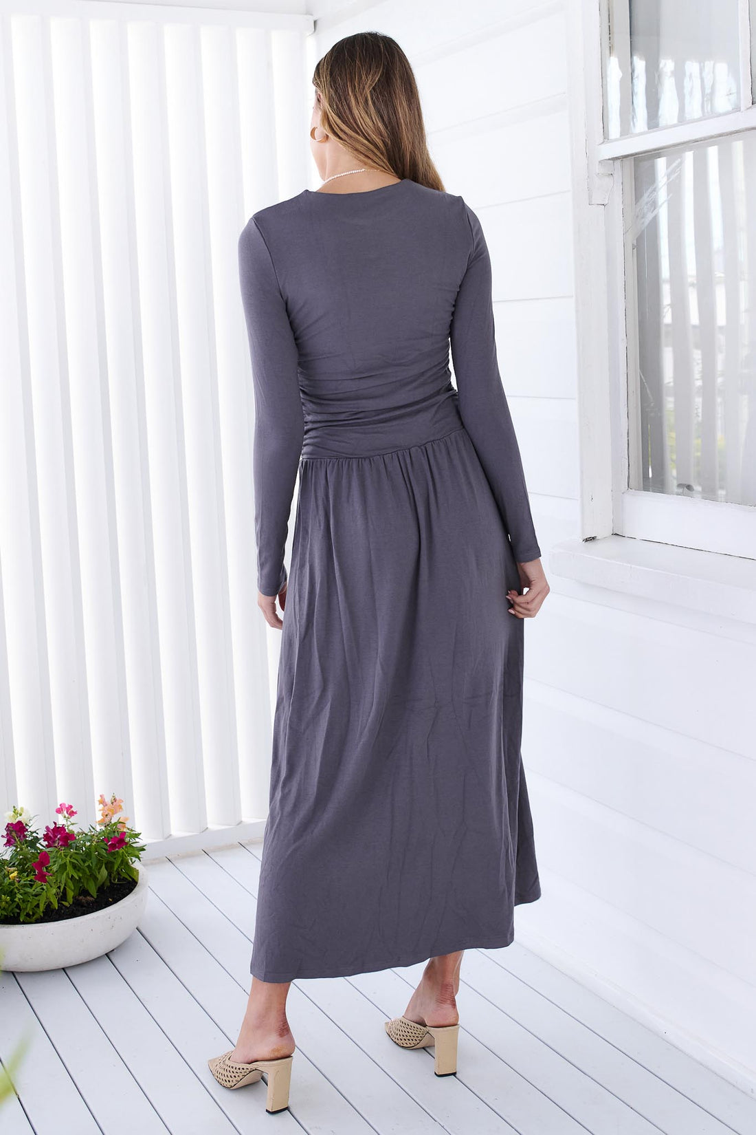 Asha Maxi Dress - Slate Grey