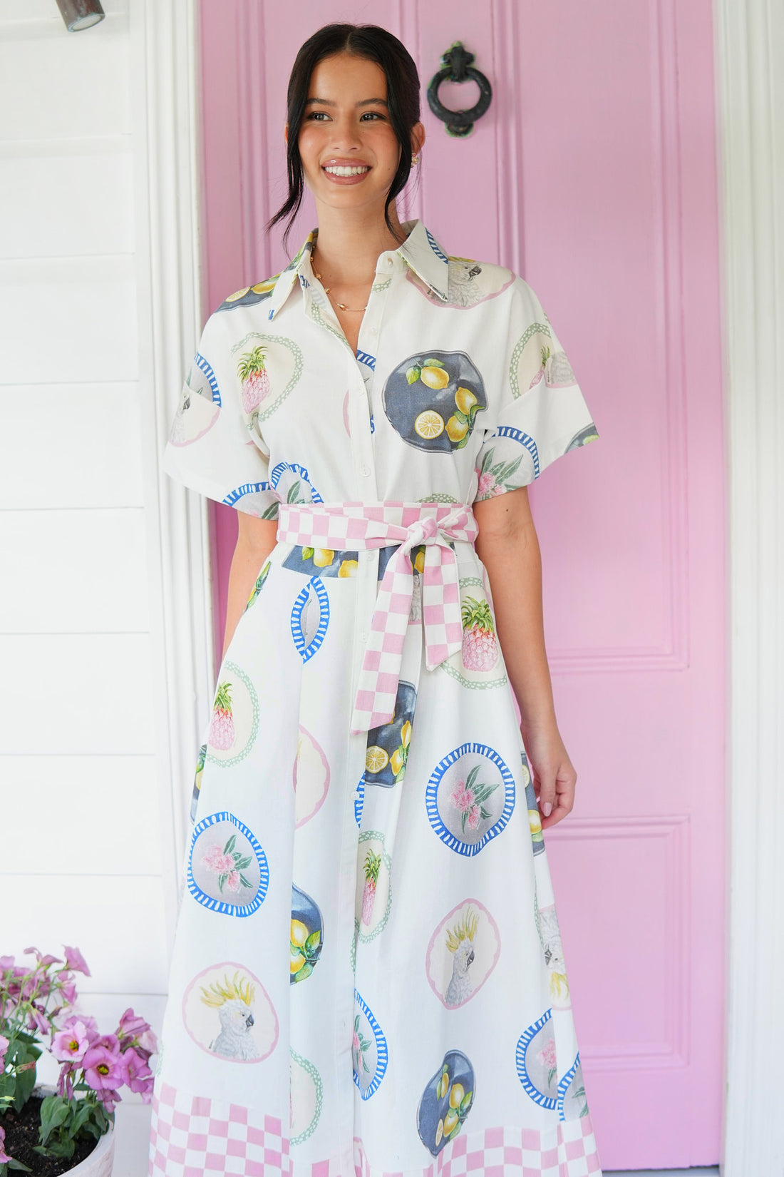 Bella Shirt Dress - Aussie Print