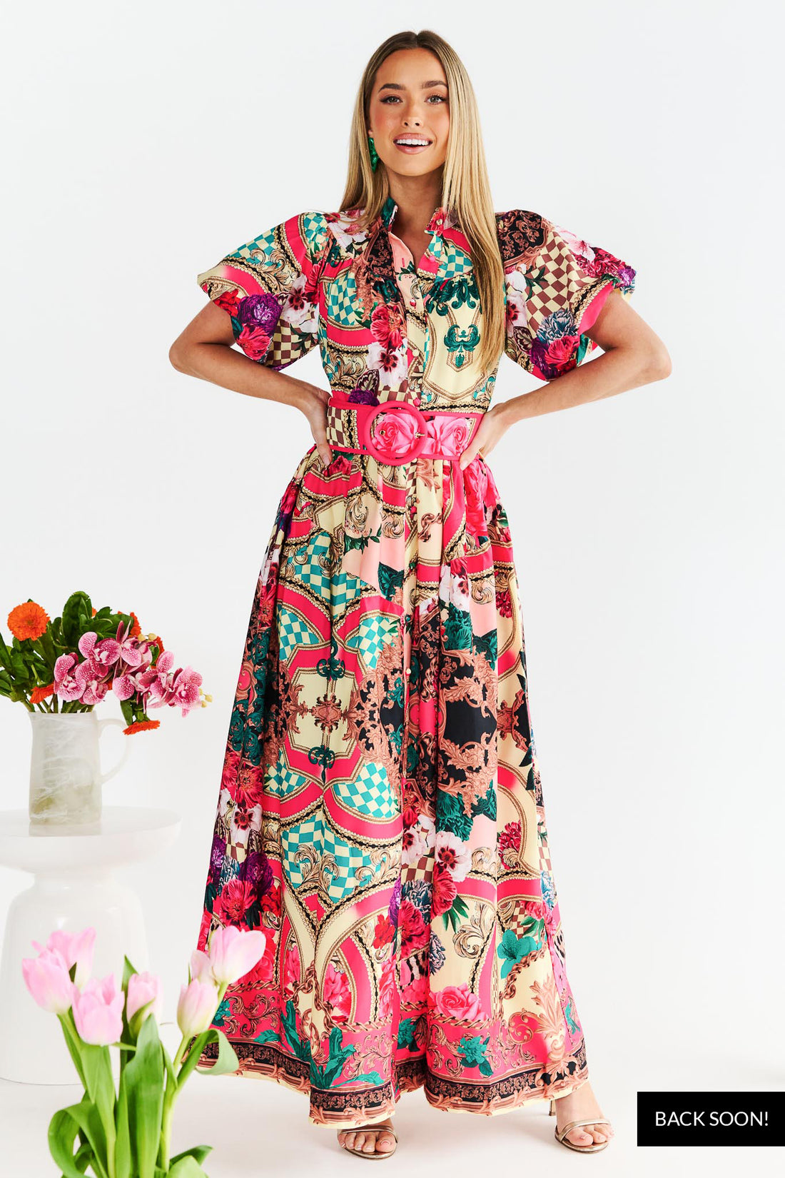 Luisa Maxi Dress - Palermo Pink - EXCLUSIVE