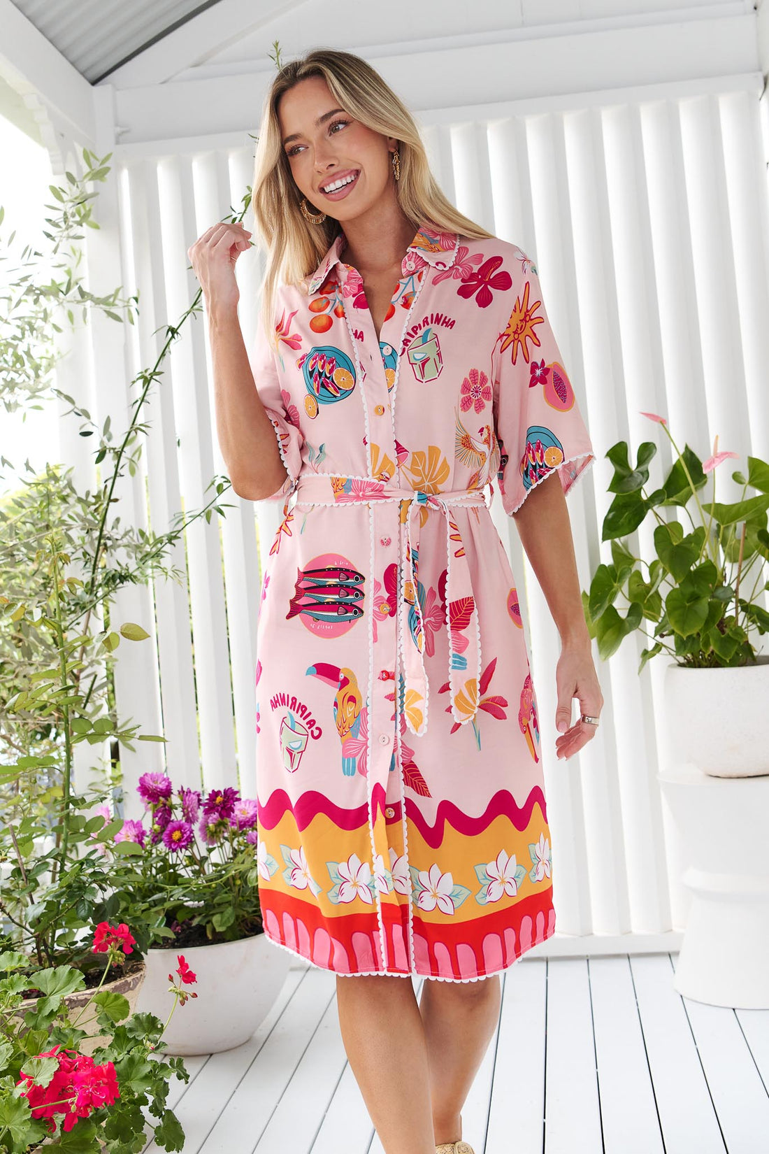 Beau Shirt Dress - Petal