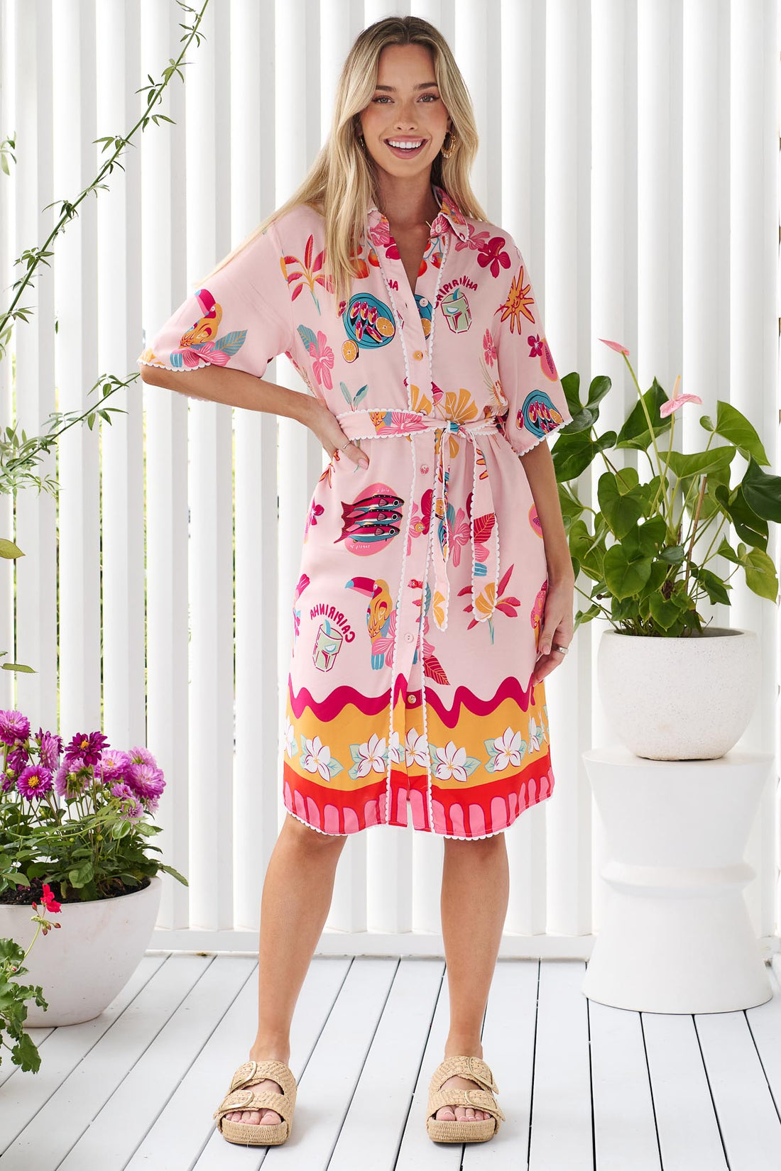 Beau Shirt Dress - Petal