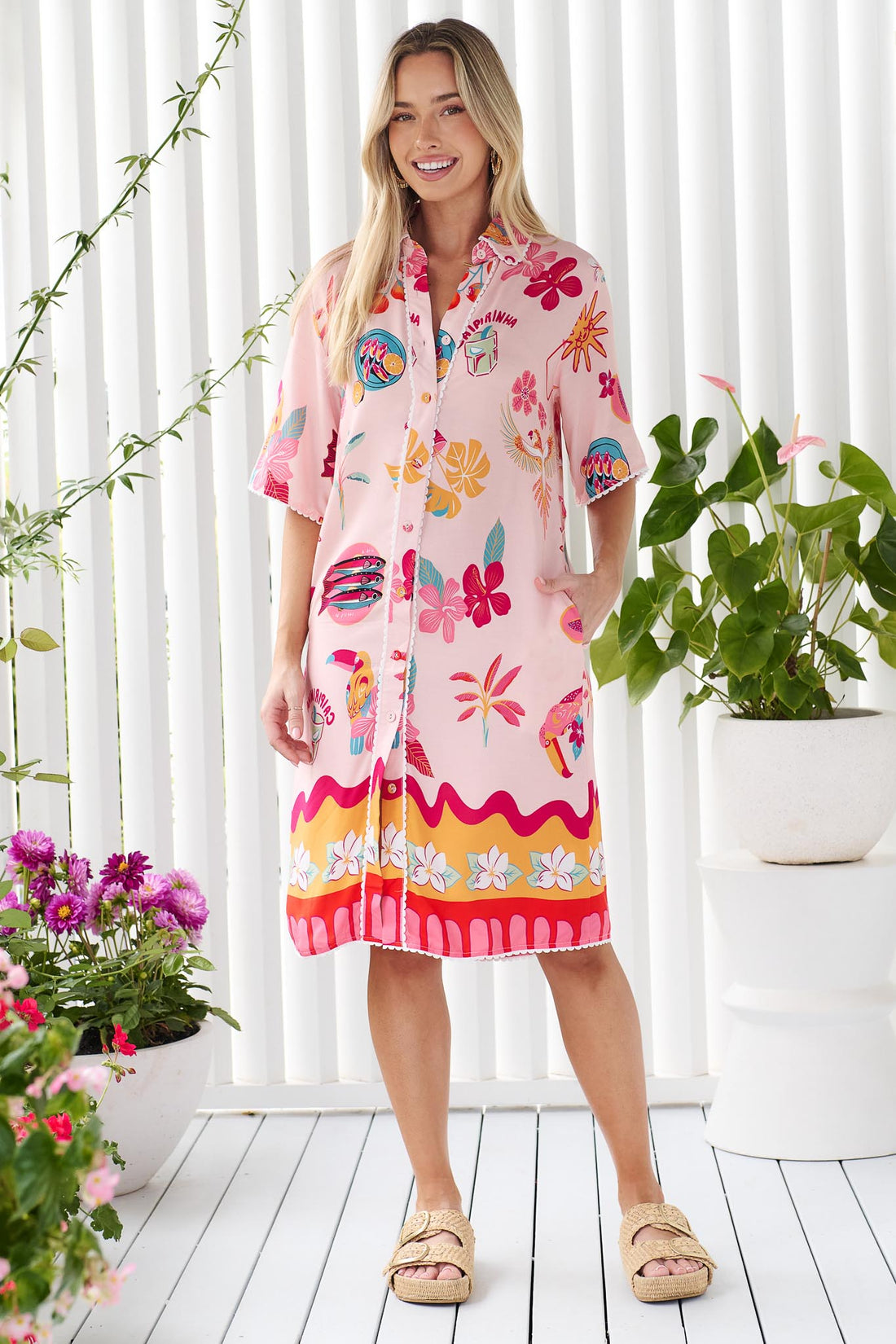 Beau Shirt Dress - Petal