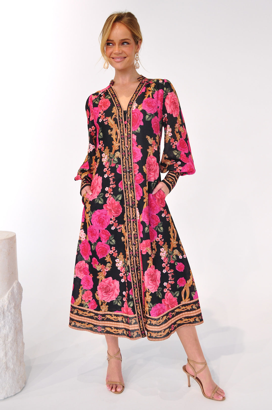 Bella Long Sleeve Midi Dress