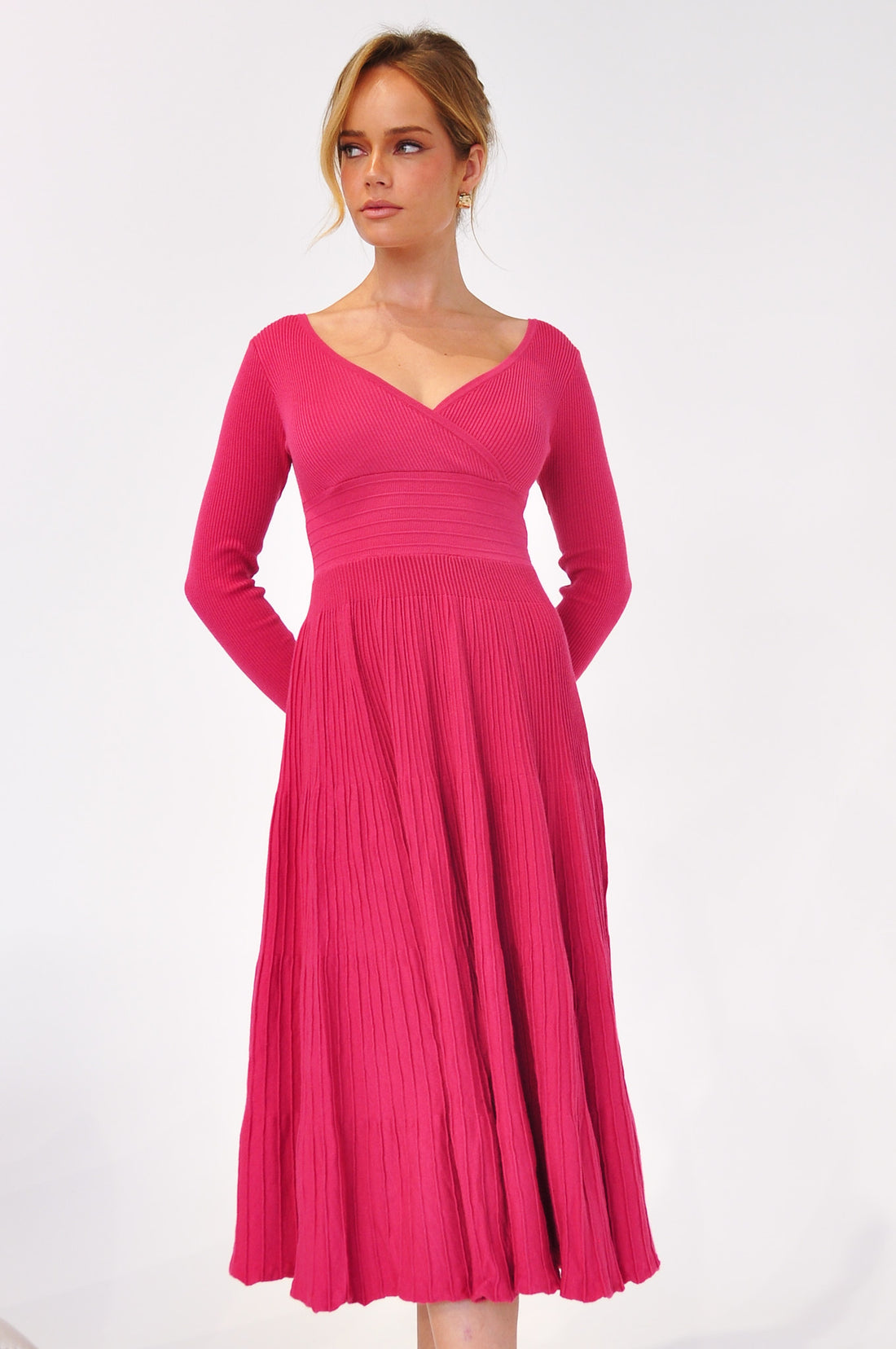 Alaska Knit Dress - Berry