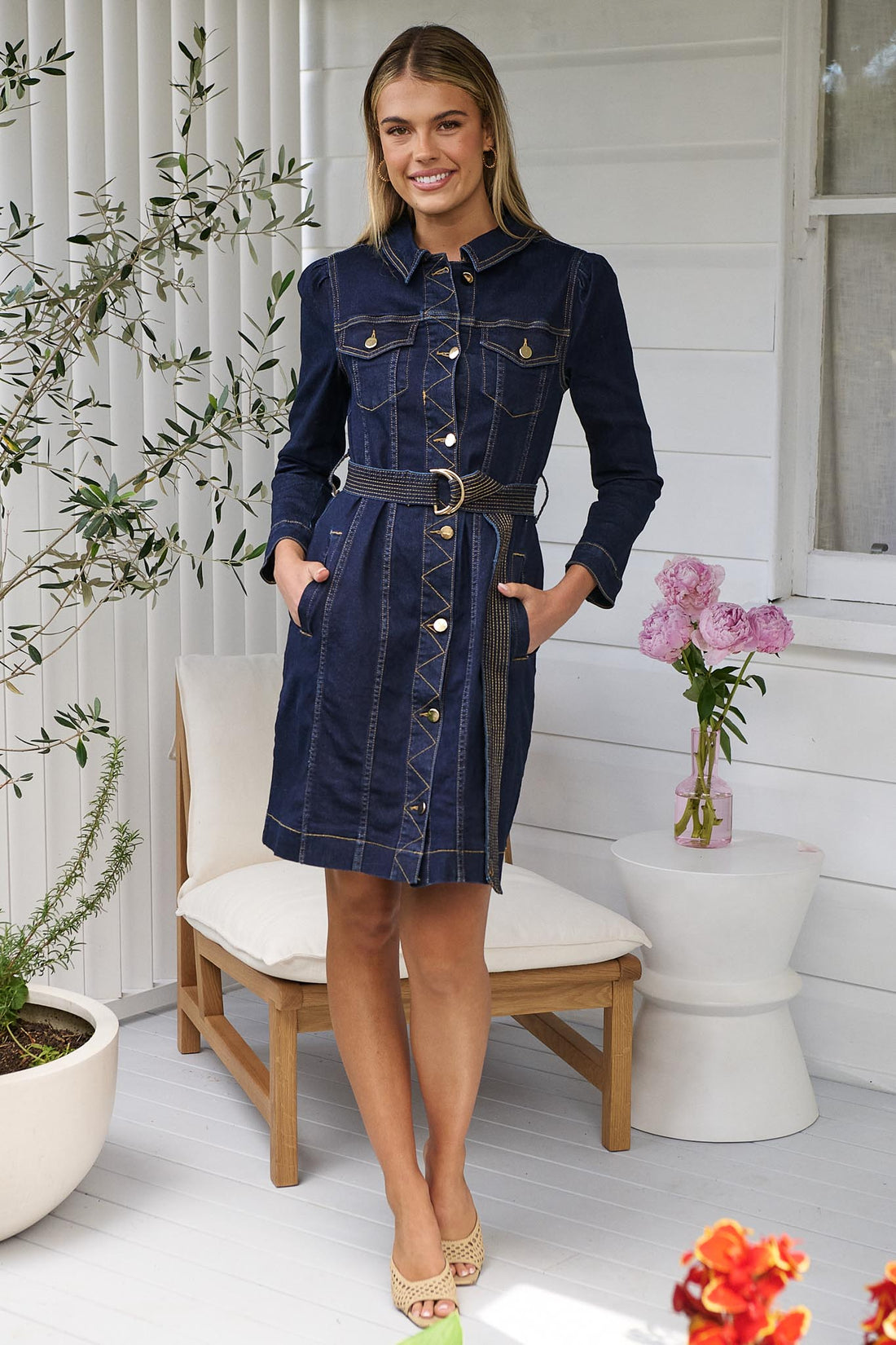 Blake Denim Dress - Indigo - FINAL SALE