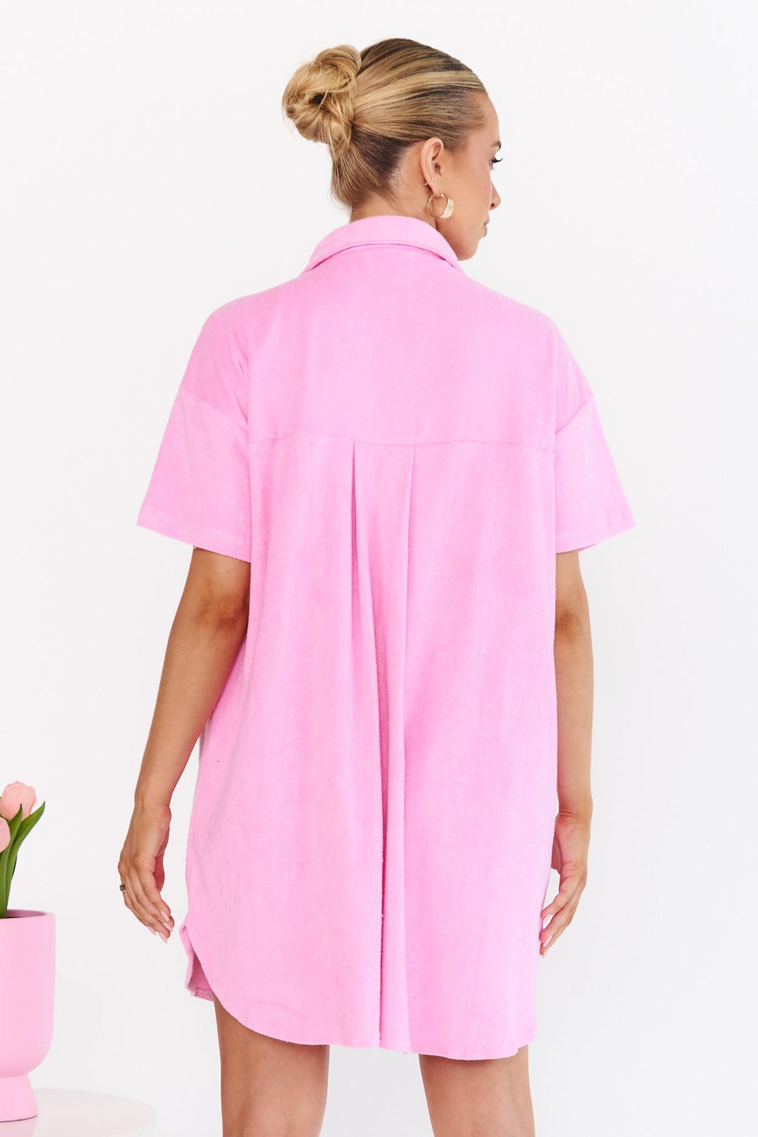 Cala Shirt Dress - Pink