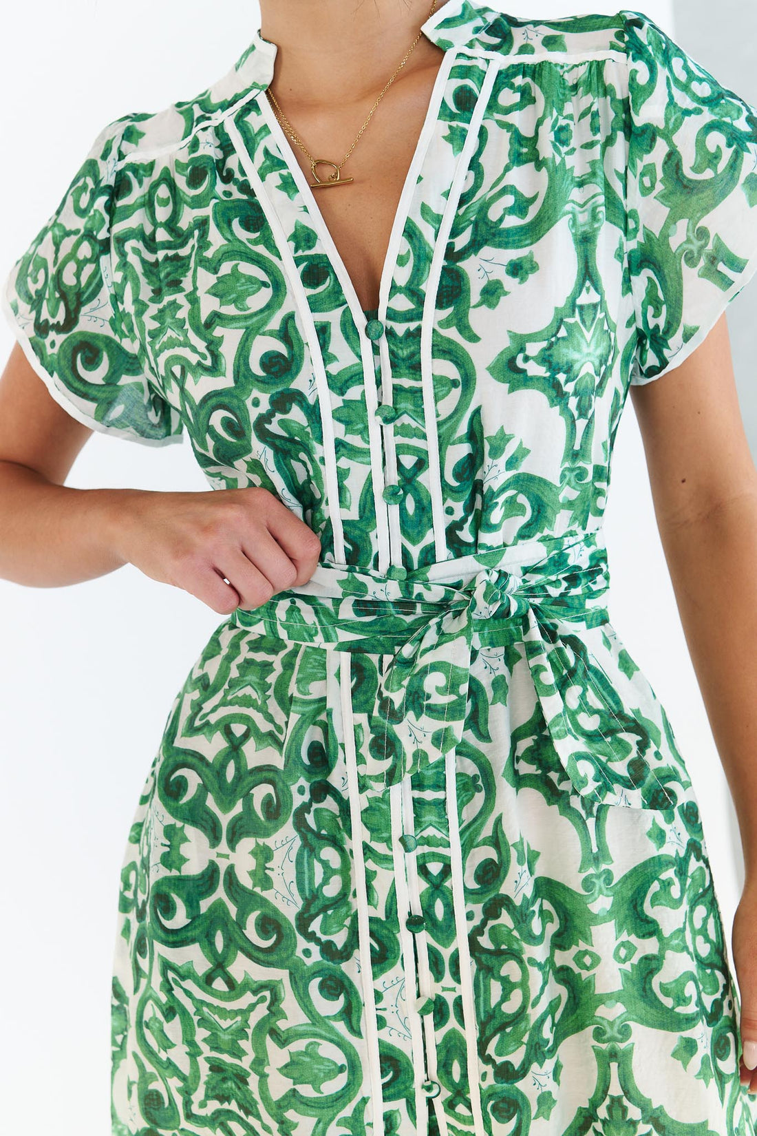 Cara Midi Dress - Green