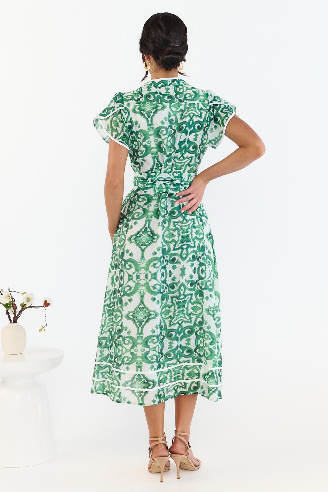 Cara Midi Dress - Green