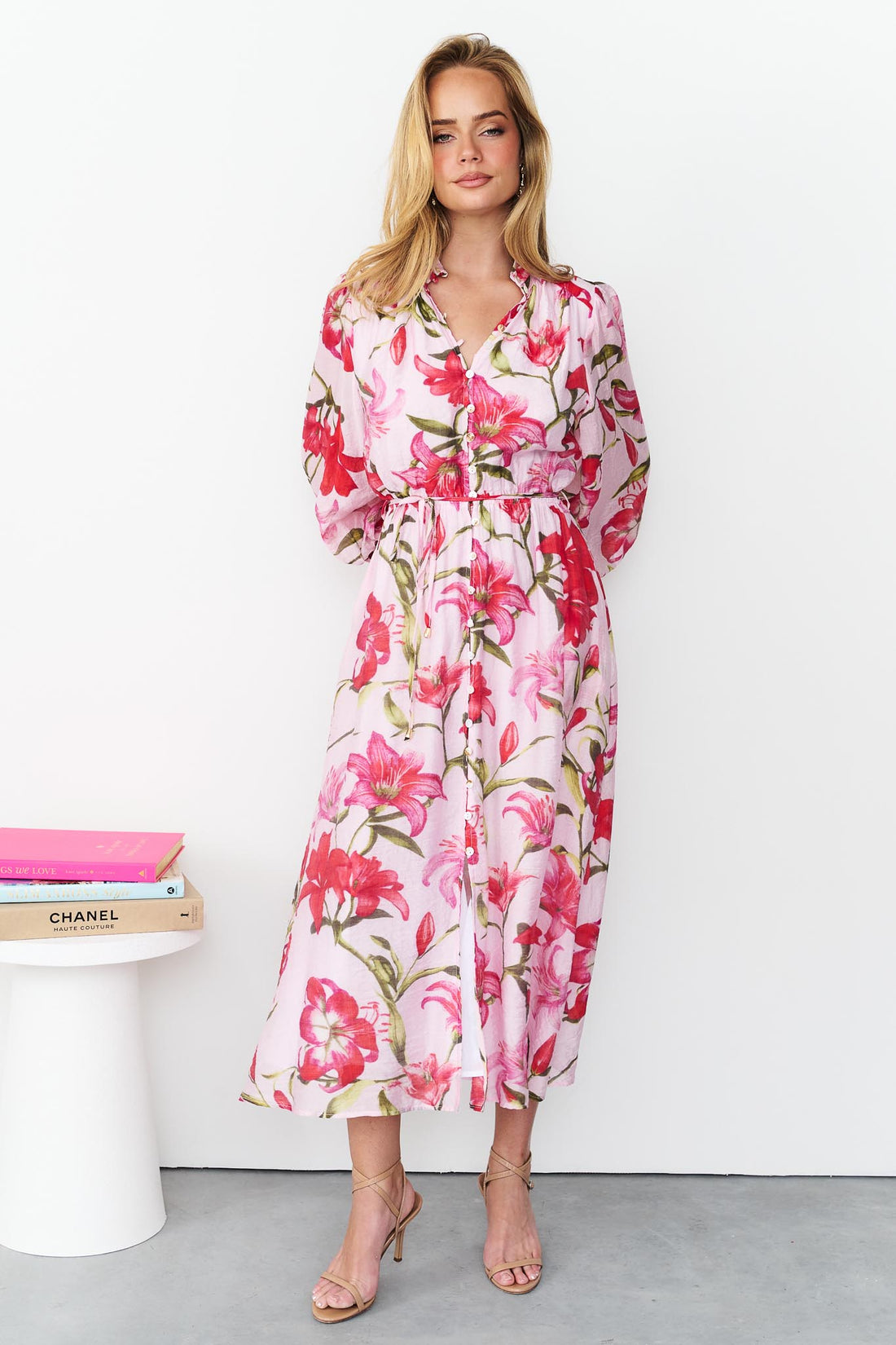 Cara Midi Dress - Pink - FINAL SALE