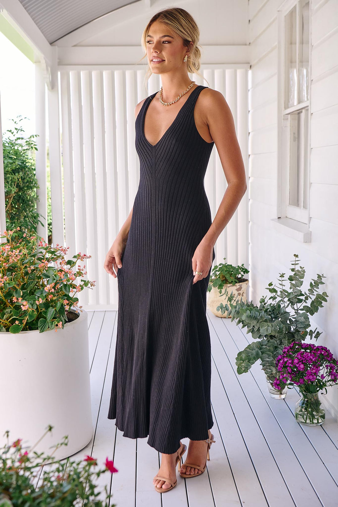 Carina Knit Dress - Black