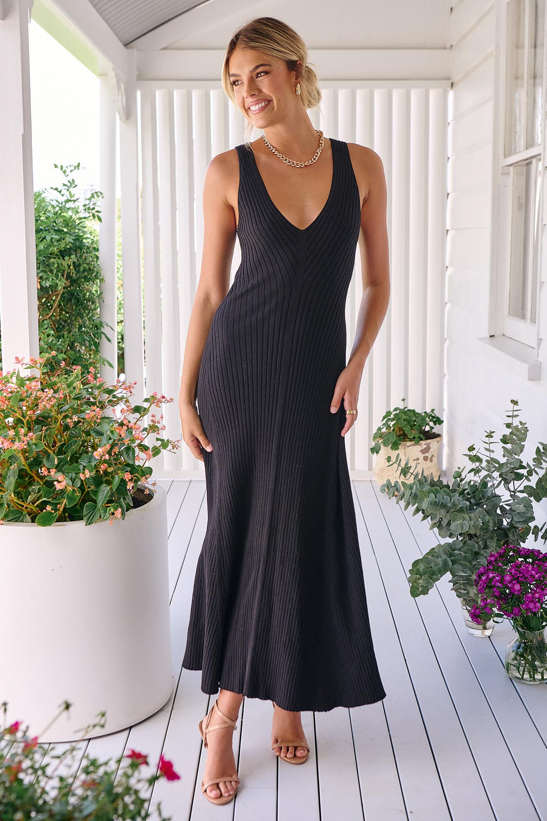 Carina Knit Dress - Black