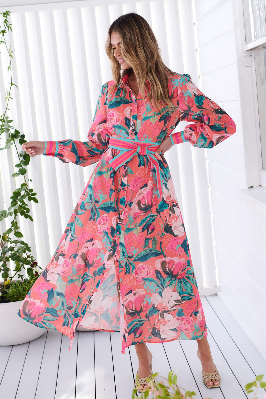 Catarina Maxi Dress - Melon - Exclusive