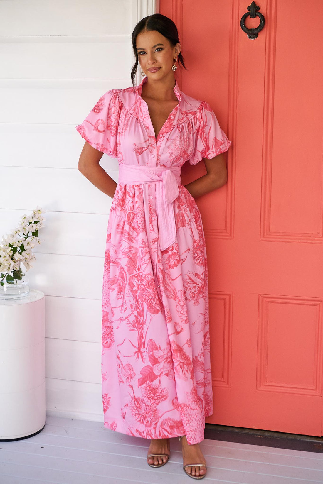 Catia Maxi Dress - Rose Pink