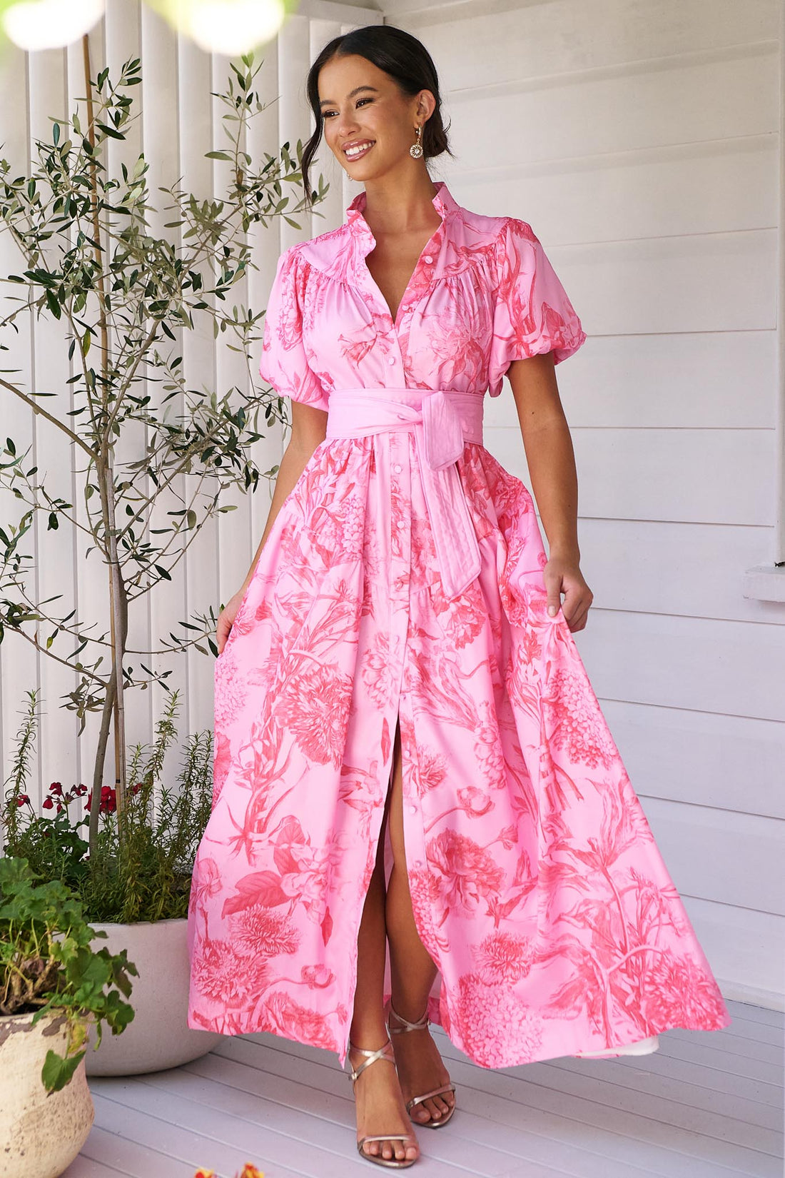 Catia Maxi Dress - Rose Pink