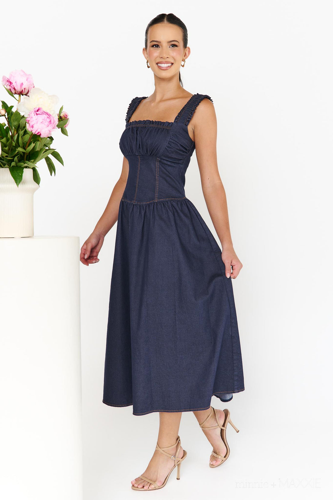 Charlie Denim Midi Dress