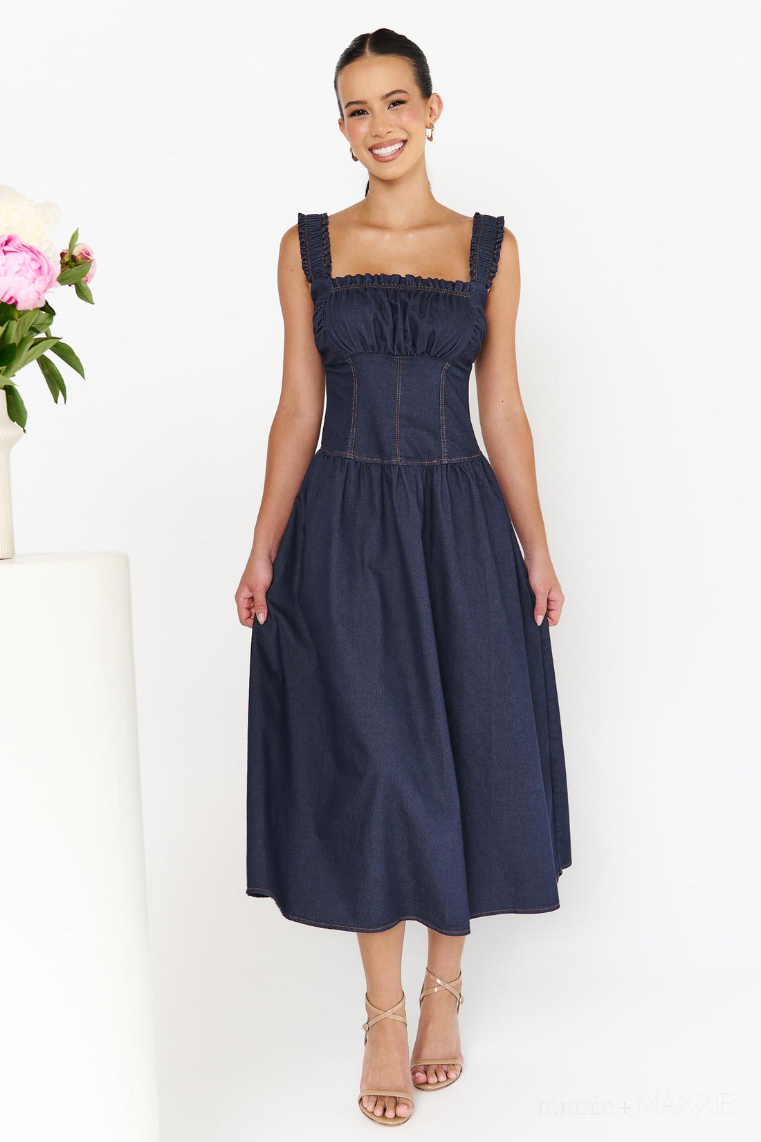 Charlie Denim Midi Dress