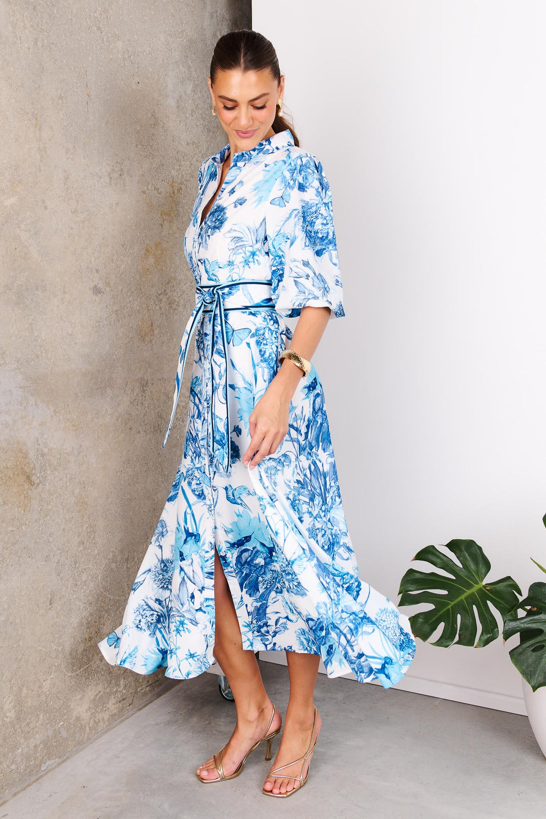 China Doll Midi Dress - Azure