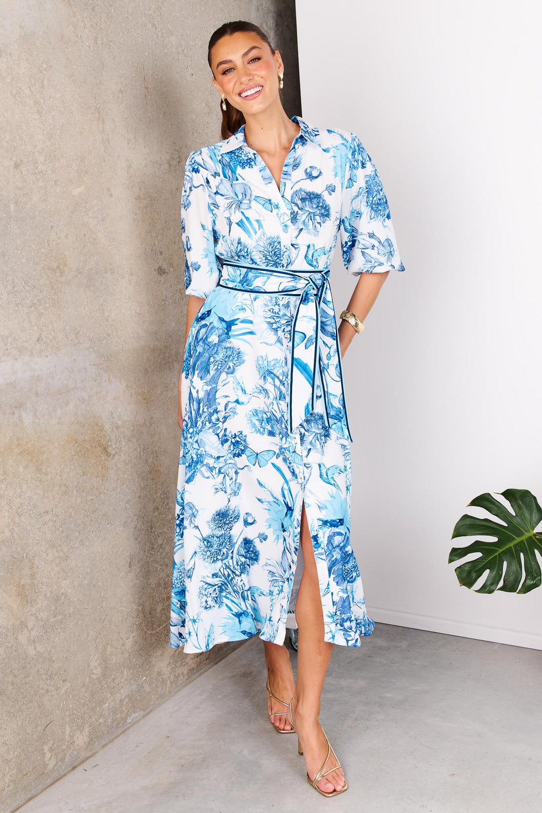 China Doll Midi Dress - Azure