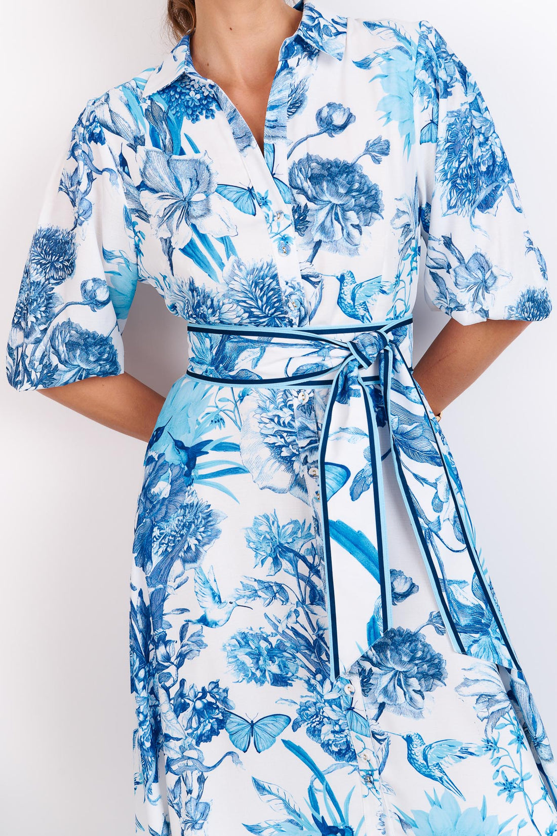 China Doll Midi Dress - Azure