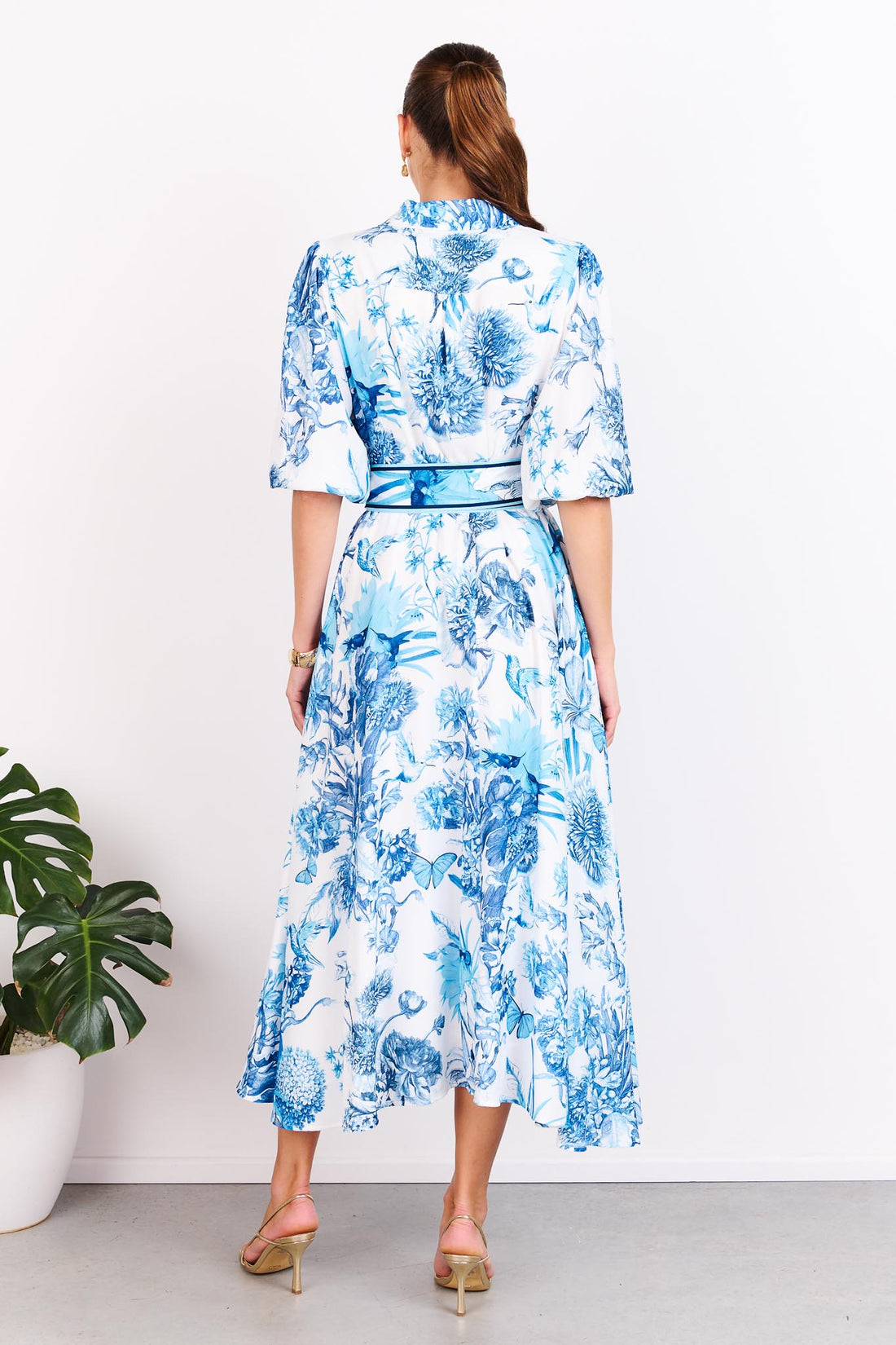 China Doll Midi Dress - Azure