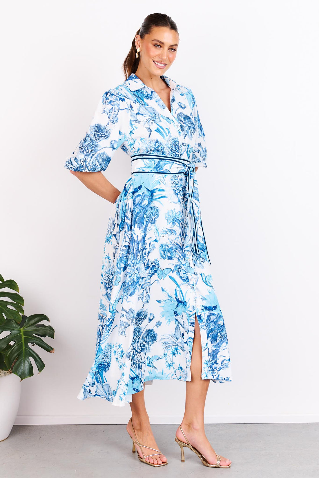 China Doll Midi Dress - Azure