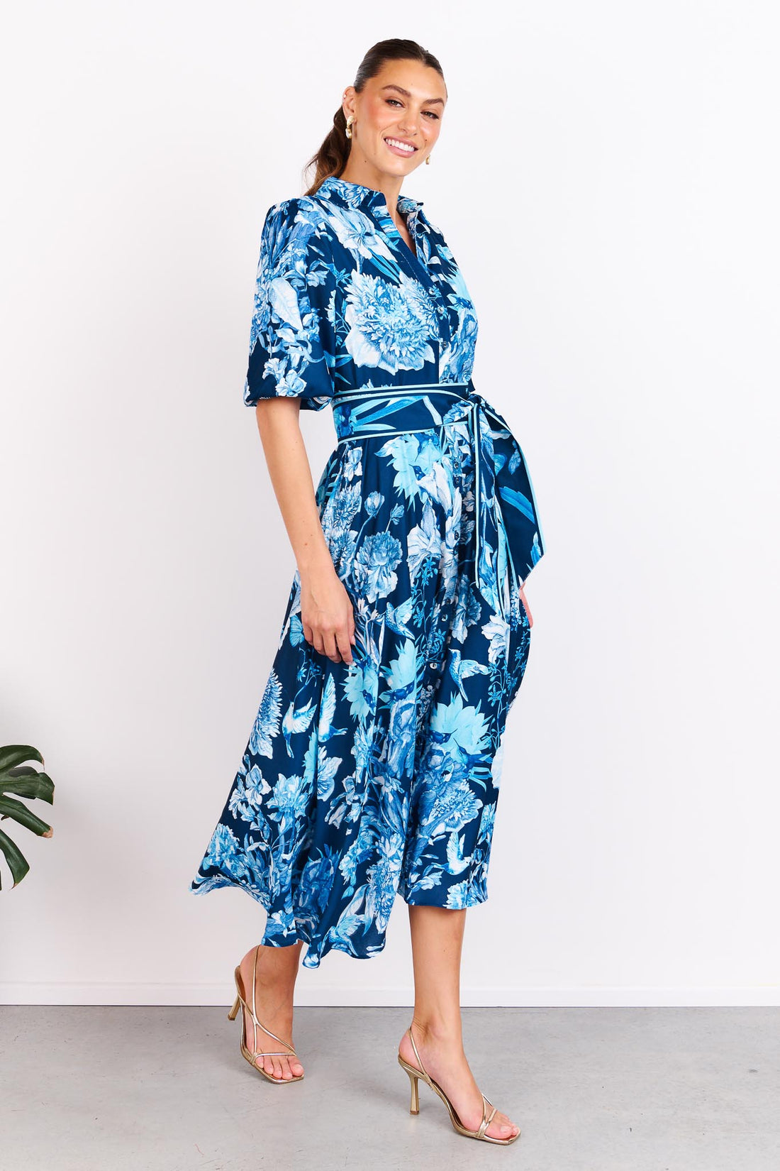 China Doll Midi Dress - Marine