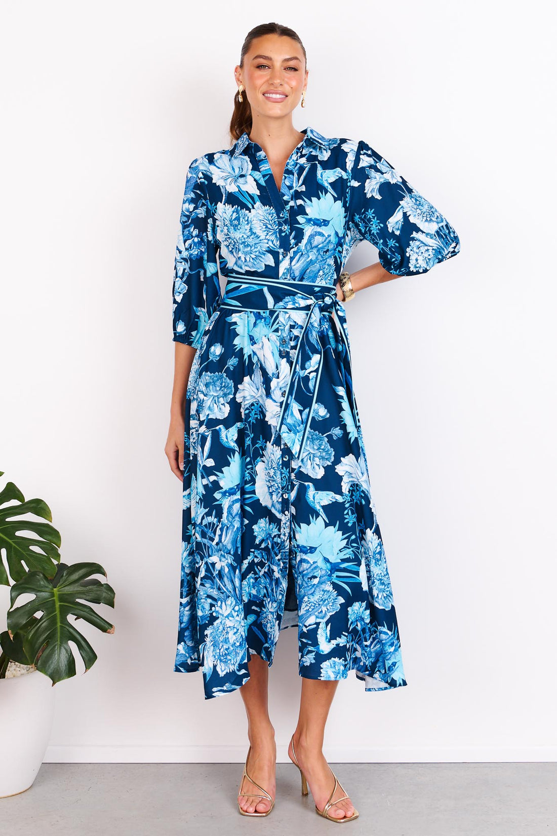 China Doll Midi Dress - Marine