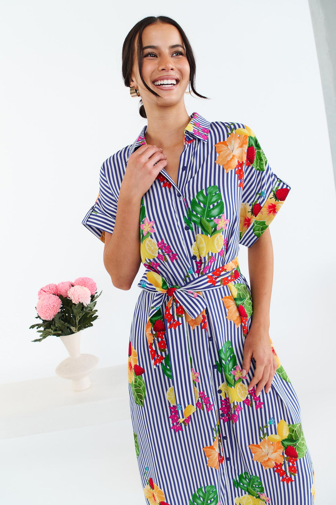 Cassia Midi Dress - Cobalt Blue