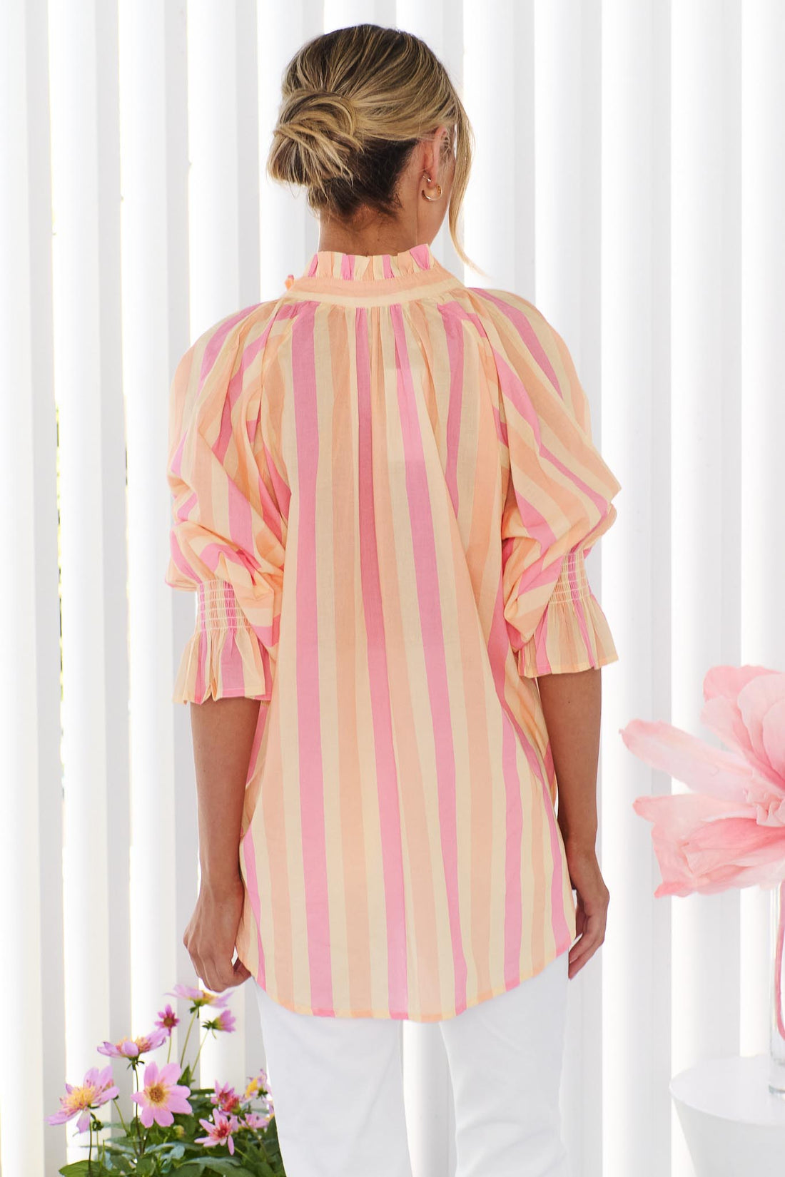 Coco Shirt - Yellow/Pink Stripe