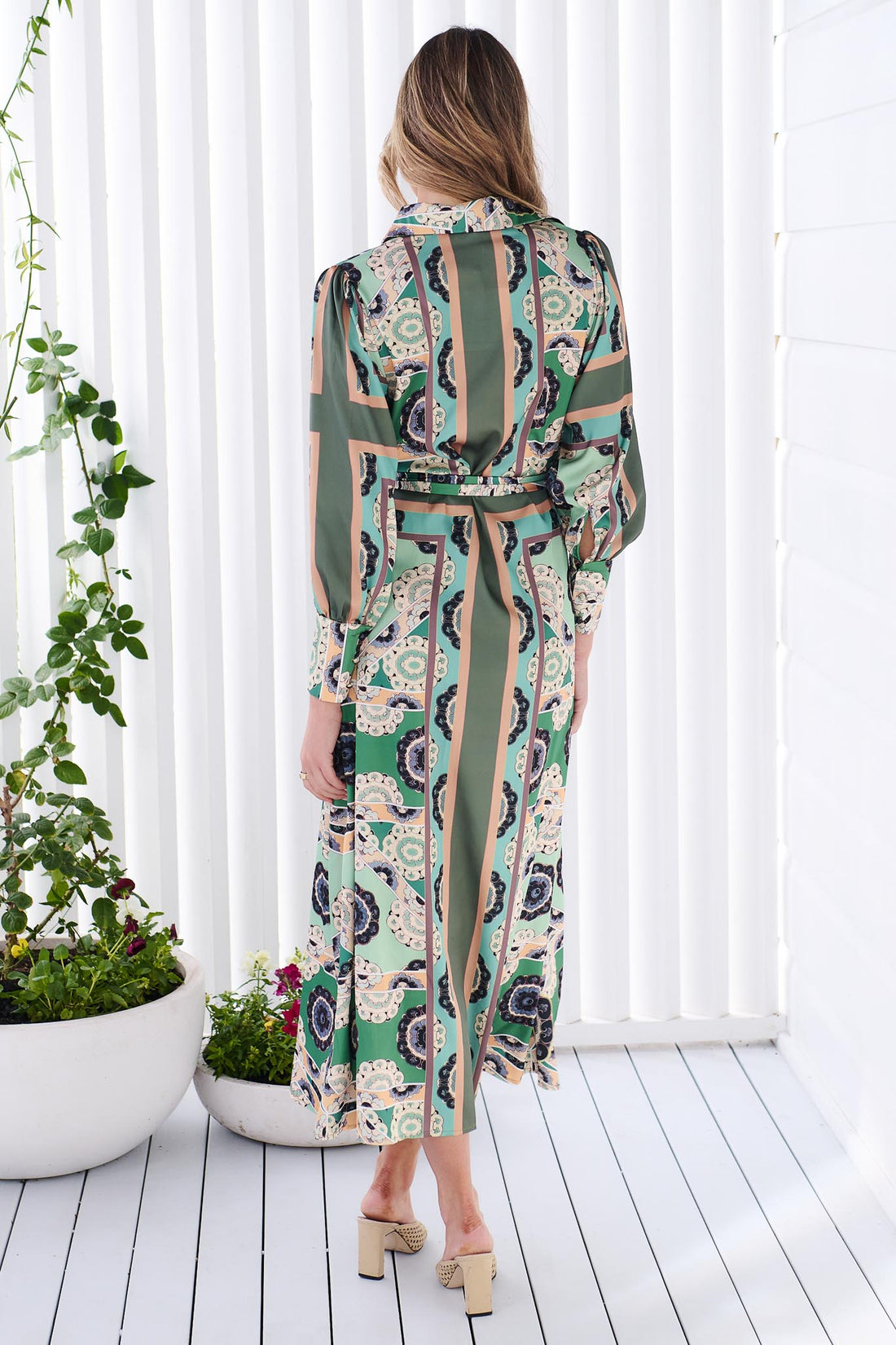 Darcie Shirt Dress - Green