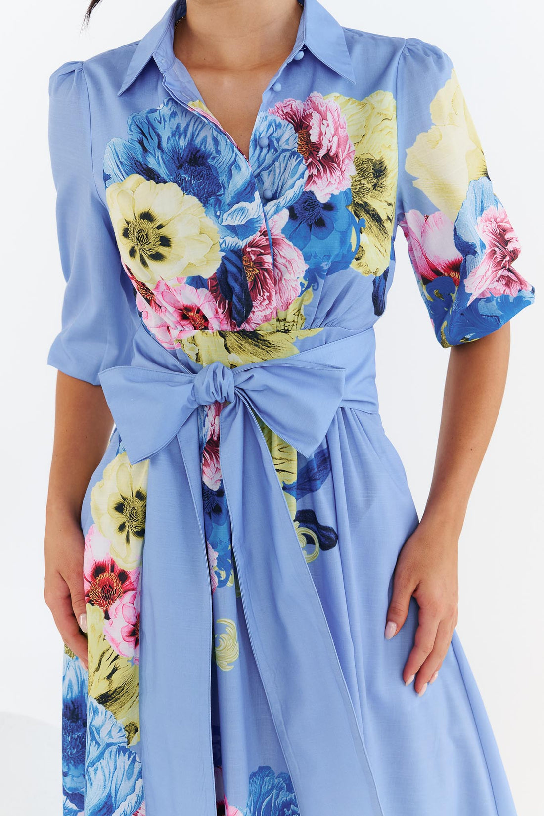 Della Azure Midi Dress - EXCLUSIVE