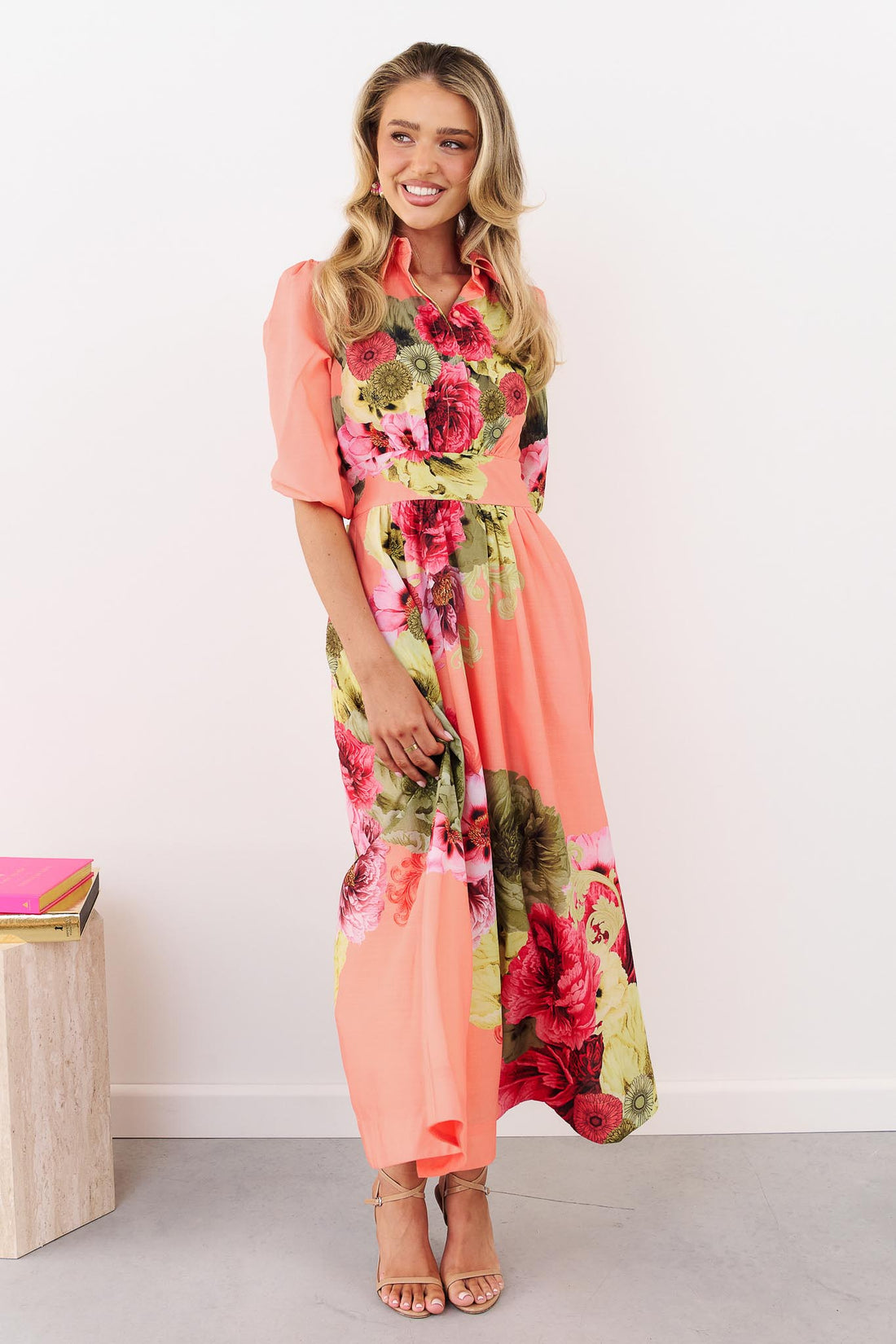 Della Flame Midi Dress - EXCLUSIVE