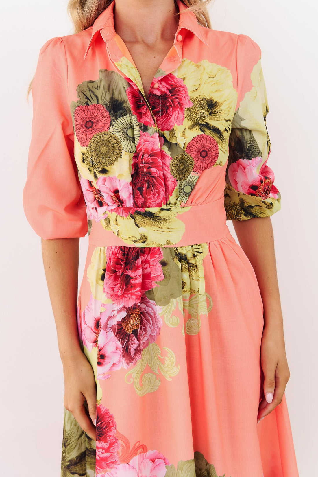Della Flame Midi Dress - EXCLUSIVE