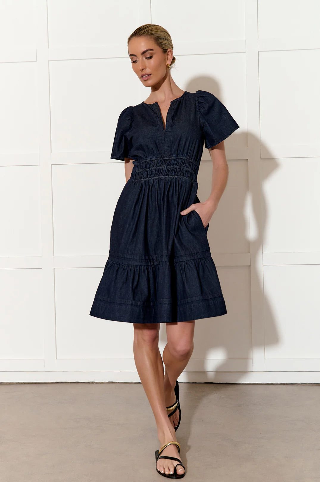 Eliana Lightweight Denim Dress