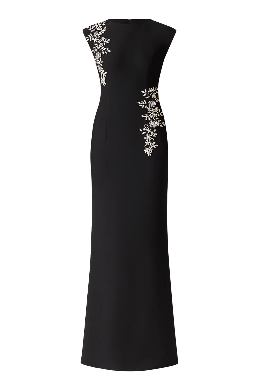 ELLIATT Veda Gown in black with diamante embellishments