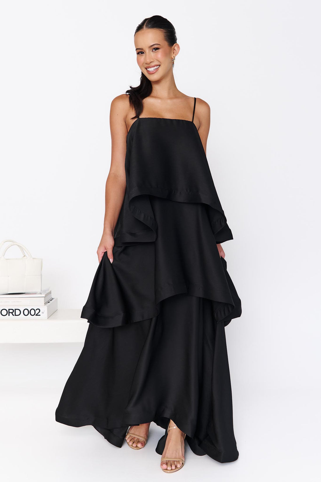 Elliatt Women's Tilly Tiered Maxi Dress - Black - Size X Large Elliatt Women's Tilly Tiered Maxi Dress - Black - Size X Large
