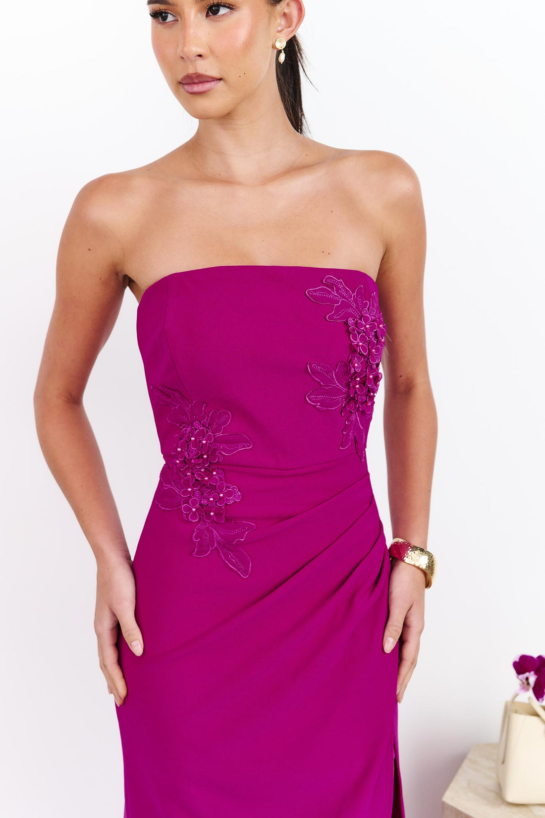 ELLIATT | Dahlira Asymmetrical Gown - Orchid Pink