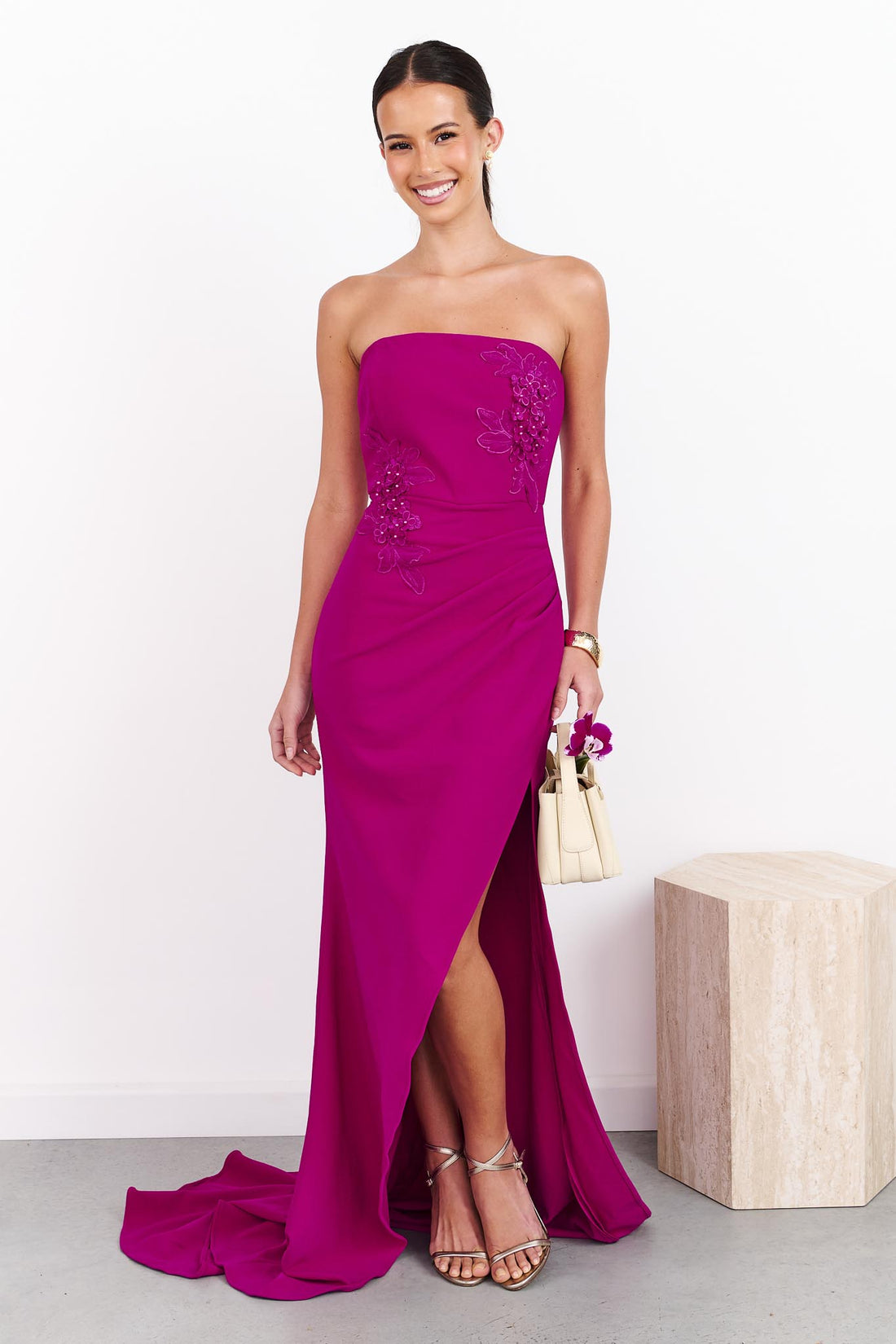 ELLIATT | Dahlira Asymmetrical Gown - Orchid Pink