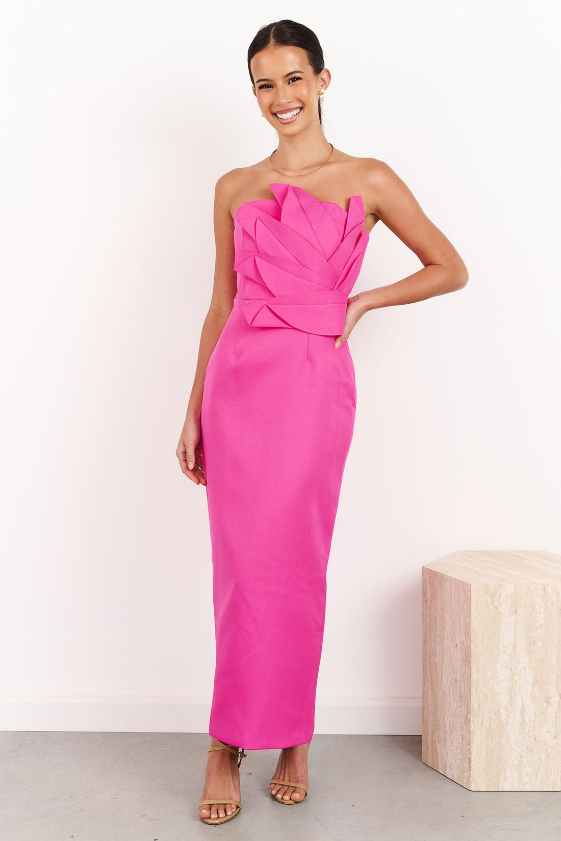 ELLIATT | Laurentia Column Midi Dress - Fuchsia Pink