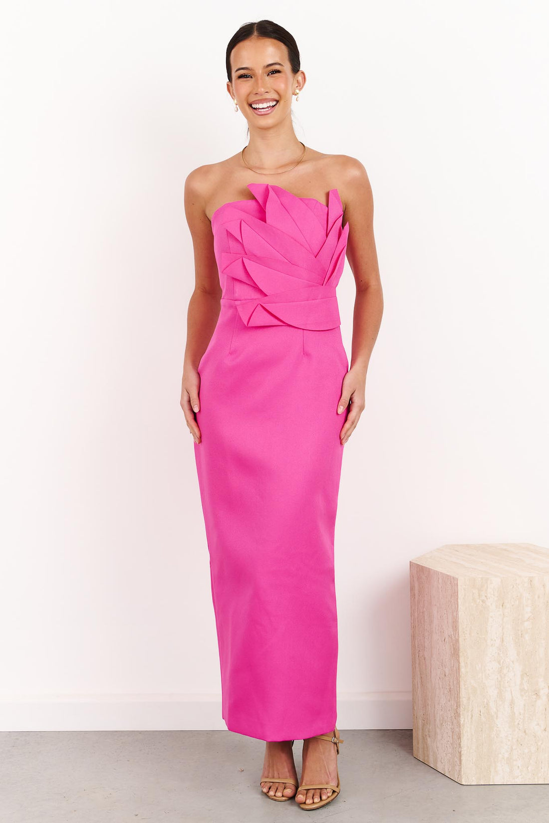 ELLIATT | Laurentia Column Midi Dress - Fuchsia Pink