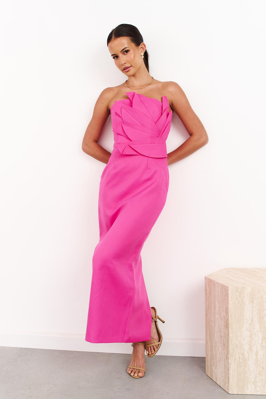 ELLIATT | Laurentia Column Midi Dress - Fuchsia Pink
