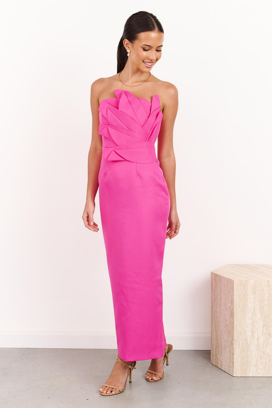 ELLIATT | Laurentia Column Midi Dress - Fuchsia Pink