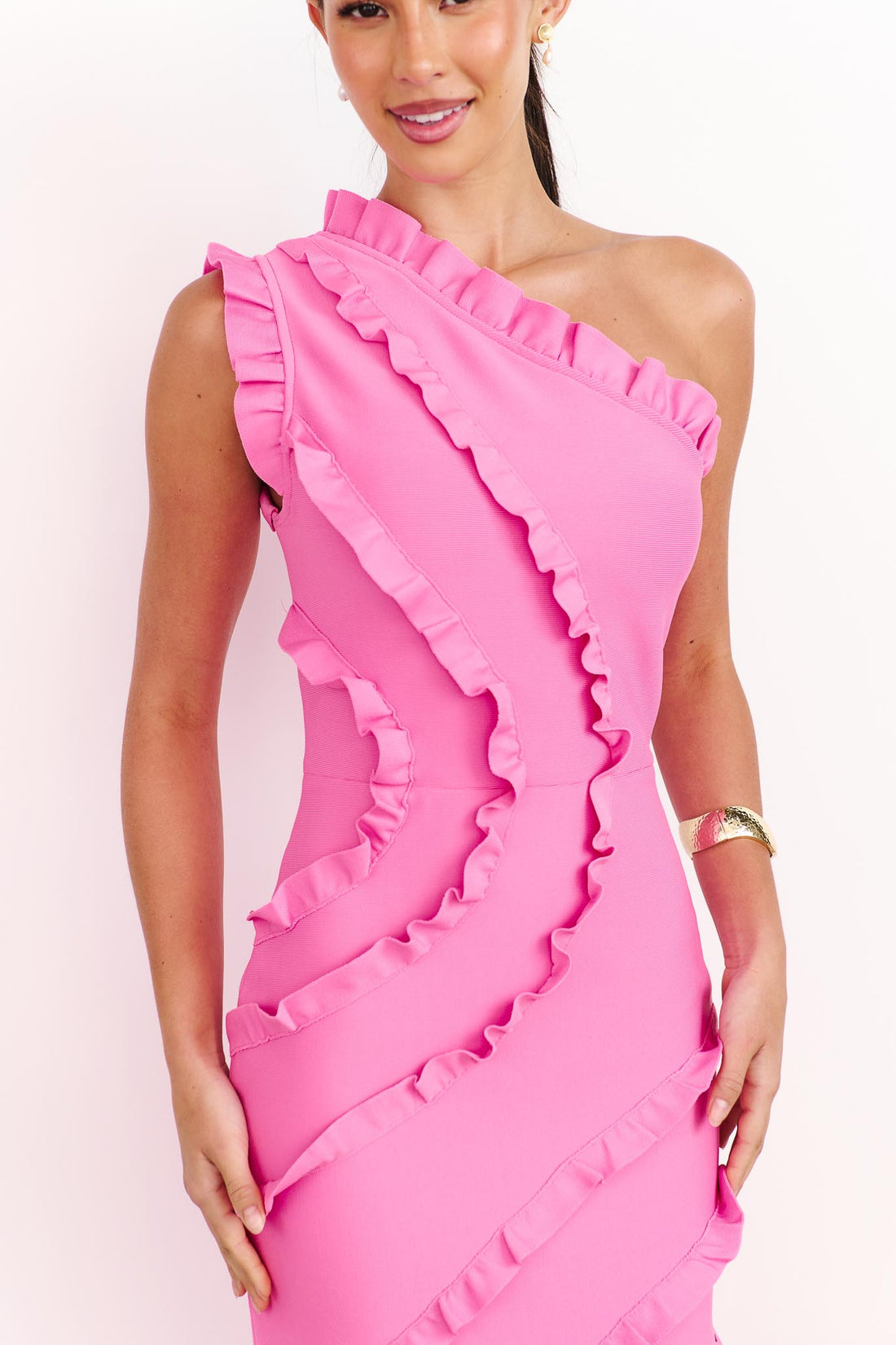 ELLIATT | Orelia Asymmetrical Gown - Pink