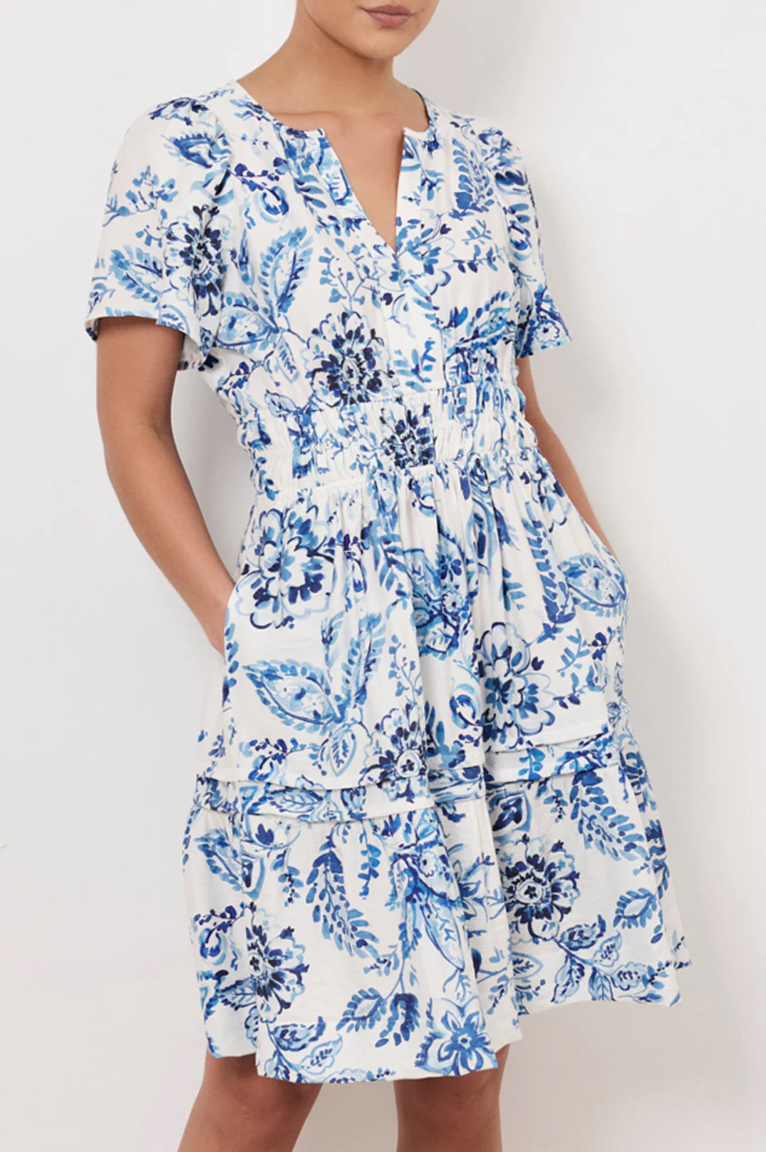 Eliana Short Sleeve Dress - Print