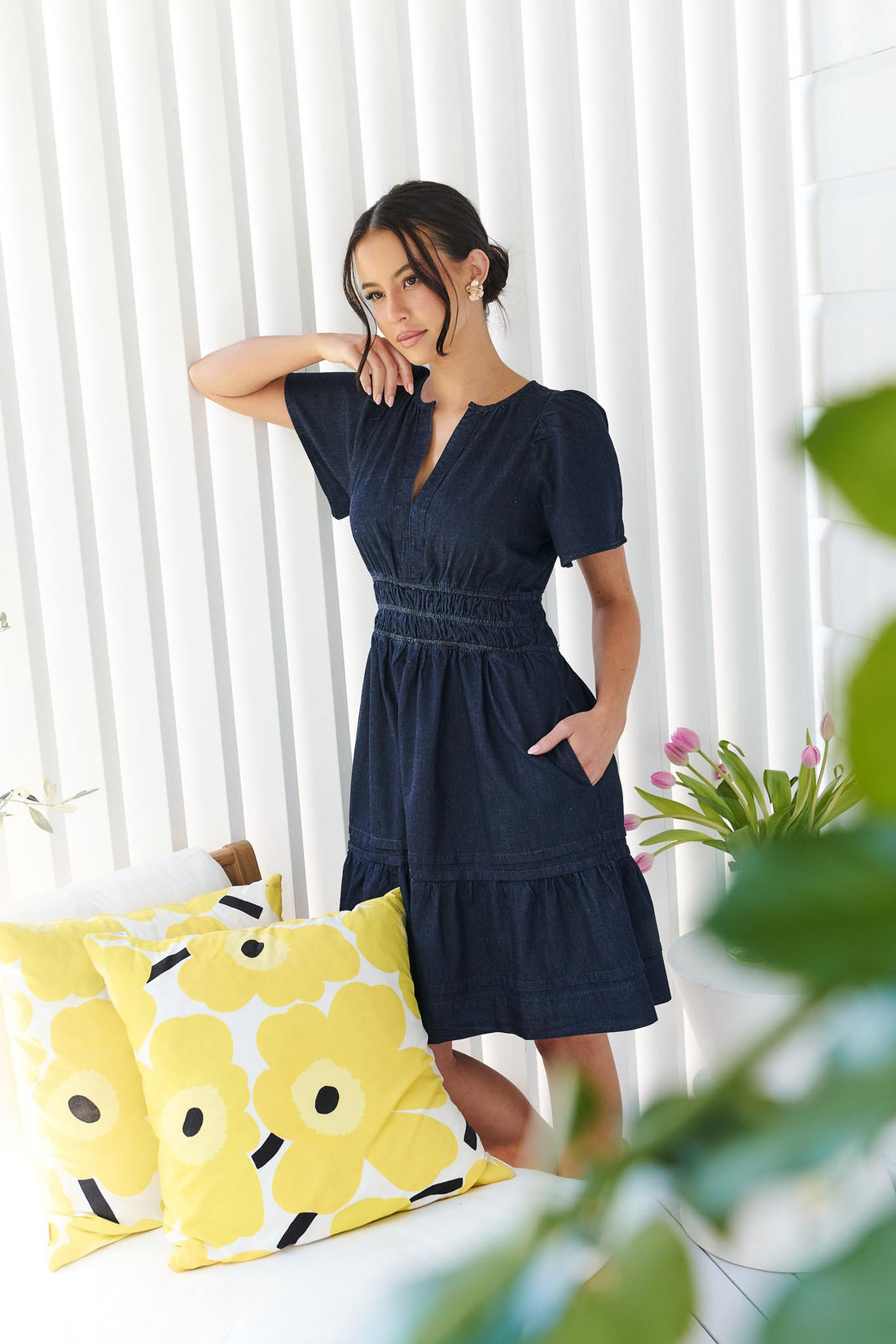 Eliana Lightweight Denim Dress