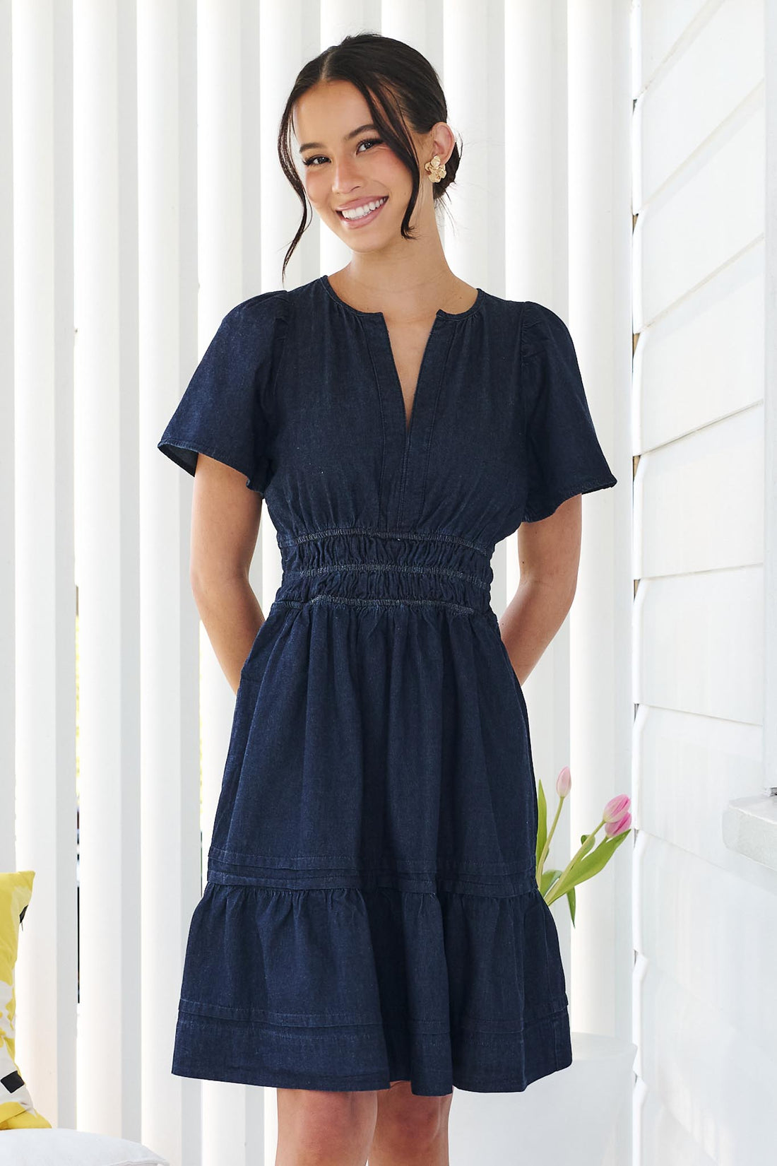 Eliana Lightweight Denim Dress