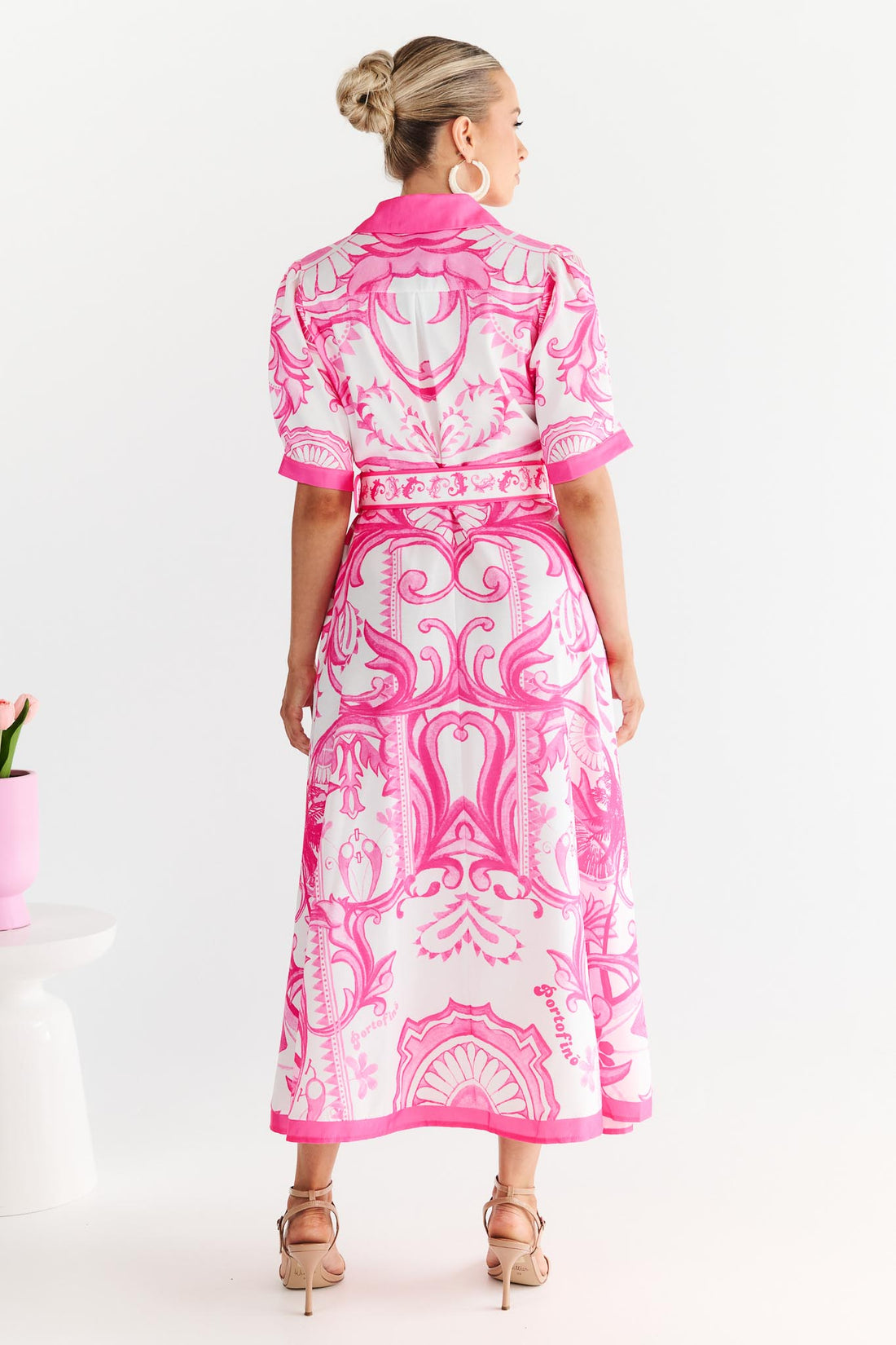 Ellen Midi Dress - Hot Pink - SALE