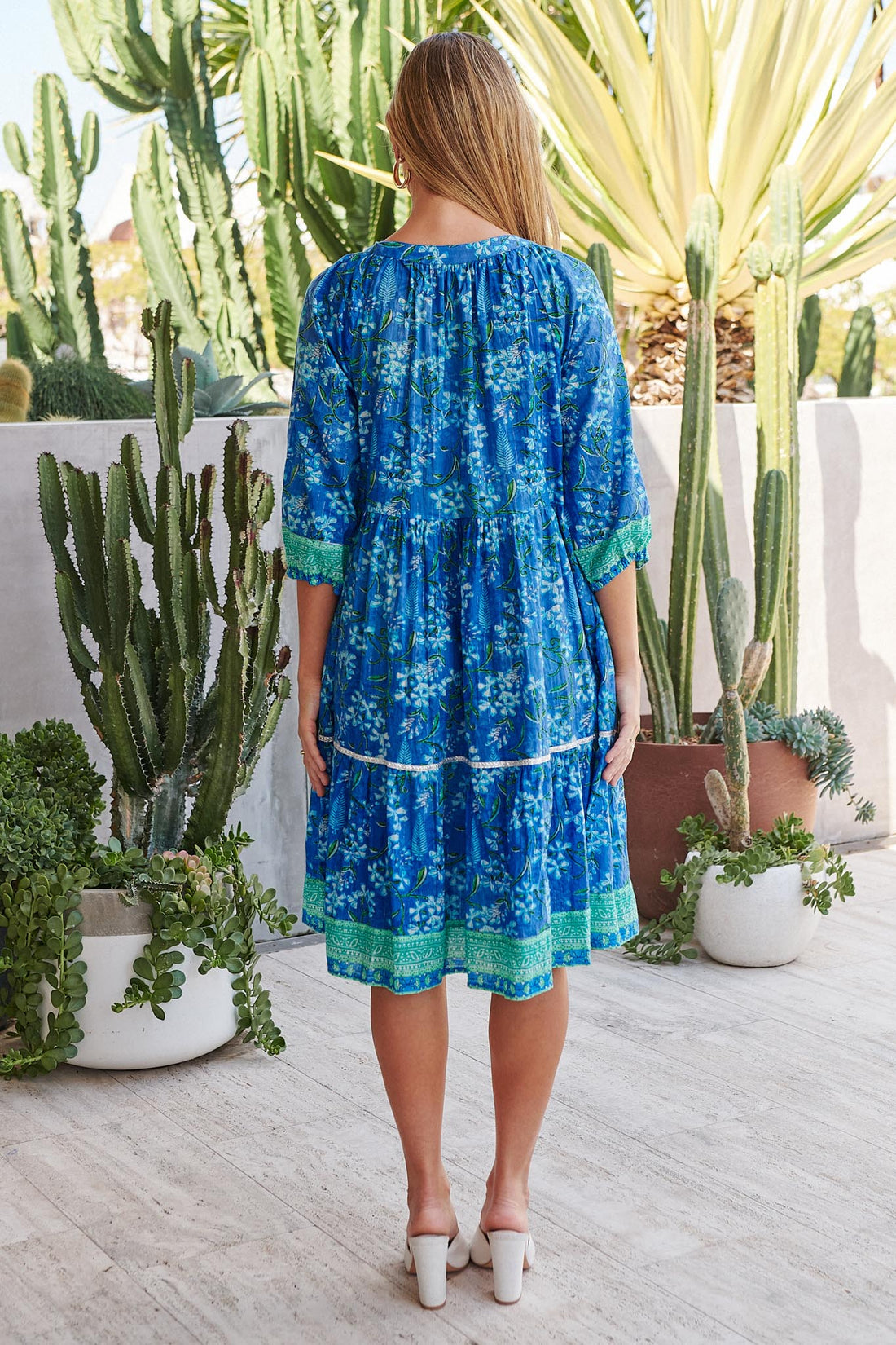 Eloise Dress - Blue/Green - SALE